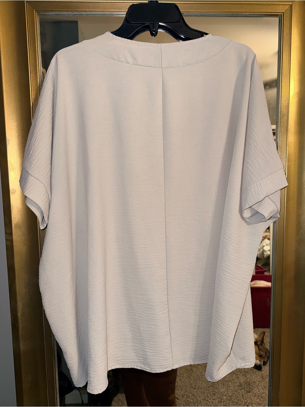 Zenana Outfitters Light Gray V-Neck Relaxed Tunic - Picture 4 of 4